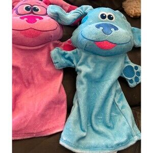 Blue’s Clues Nickelodeon Hand Puppets - MAGENTA Pink Dog Blues Clues 10” Lot